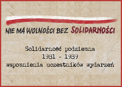Karta z napisem Nie ma wolności bez Solidarności 