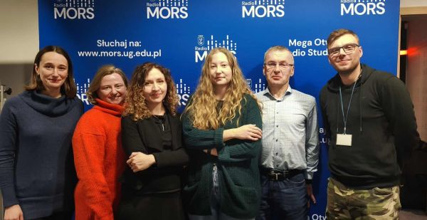 Oddział Zarządzania Danymi Badawczymi i Otwartej Nauki z wizytą w Radiu Mors 