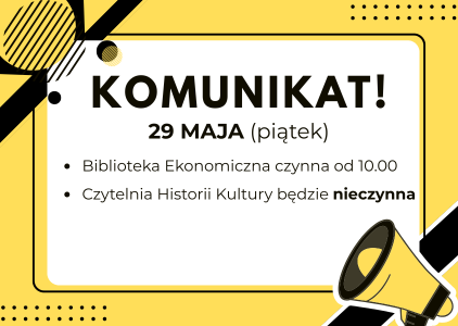 Zmiany godzin otwarcia 29 maja 