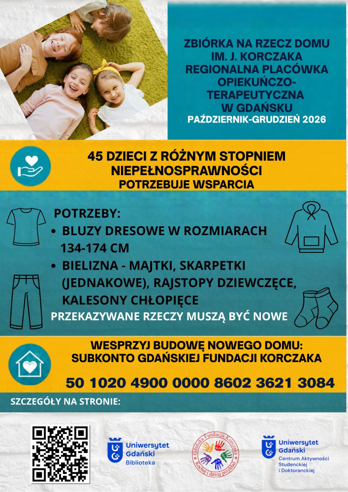 Akademicka zbiórka dla dzieci z Domu im. Jana Korczaka w Gdańsku