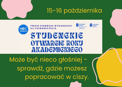 15-16 października wyjątkowe dni w BUG - Studenckie Otwarcie Roku Akademickiego