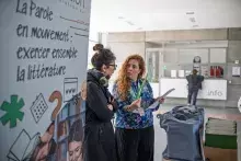 wizyta Brigitte Giraud w Bibliotece Neofilologicznej