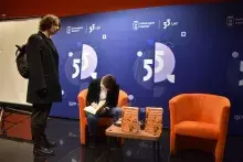 Spotkanie autorskie z dr Katarzyną Warską wokół książki Bruno Schulz idzie do szkoły. Fot. Marietta Tiszbein