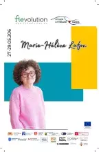 Na plakacie pisarka MARIE-HÉLÈNE LAFON