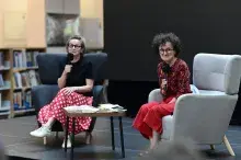 Marie-Hélène Lafon z wizytą w Bibliotece Uniwersytetu Gdańskiego. Fot. Aleksandra Wajs