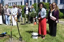 Marie-Hélène Lafon z wizytą w Bibliotece Uniwersytetu Gdańskiego. Fot. Aleksandra Wajs