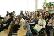 Marie-Hélène Lafon z wizytą w Bibliotece Uniwersytetu Gdańskiego. Fot. Aleksandra Wajs