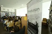 Marie-Hélène Lafon z wizytą w Bibliotece Uniwersytetu Gdańskiego. Fot. Aleksandra Wajs
