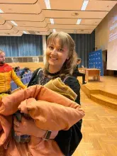 Patrycja Laskowska z Oddziału Promocji o rekonstrukcji historycznej podczas konferencji „Rekonteksty”