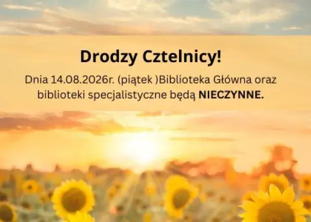 14 sierpnia Biblioteka UG będzie nieczynna