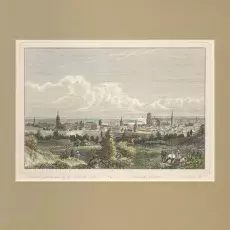 Gdańsk, panorama z 1841 roku wg H. Winklesa, wym. 20,5 x 30 cm, wym. passe-partout 40 x 50 cm, Cena 250,-