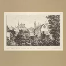 Gdańsk, widok z Wałów wg C. A. Manna, wym. 18 x 30 cm, wym. passe-partout 40 x 50 cm, Cena 183,-