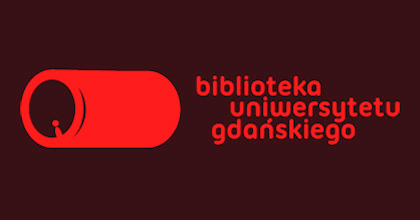 logo biblioteki UG na ciemnym tle